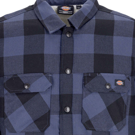 DICKIES-Camicia-Imbottita-Uomo-Sherpa-Lined-Sacramento-Navy-Blue-da-uomo