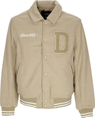 DICKIES-Giubbotto-College-Uomo-Vale-Varsity-Bomber-Jacket-Khaki-da-uomo