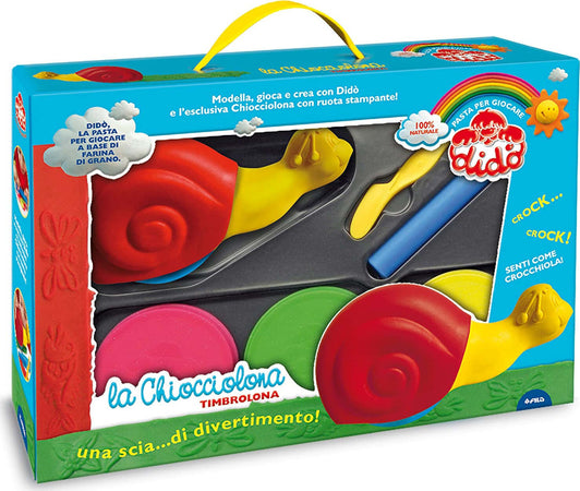 Didò Chiocciola Contiene 3 Barattoli Dido' da 100G, 1 Mattarello 429, Multicolore, 382600 Giochi e giocattoli/Attività creative/Argilla e pasta modellabile Scontolo.net - Potenza, Commerciovirtuoso.it