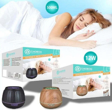 Diffusore-Aromi-Umidificatore-Ultrasuoni-500ml-12w-Aromaterapia-Colore-Led-Luce-Tx-8362