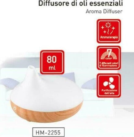 Diffusore-Di-Aromi-Oli-Essenziali-80ml-A-Ultrasuoni-Aromaterapia-Usb-Profumatore