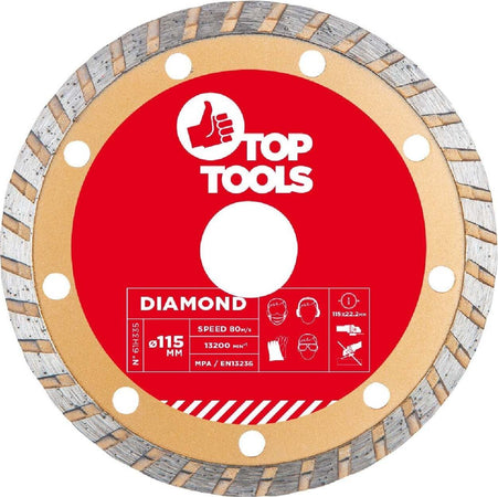 Disco diamantato per taglio di mattoni, calcestruzzo e tegole con corona continua Fai da te/Utensili elettrici e a mano/Accessori per utensili elettrici/Lame/Dischi diamantati La Zappa - Altamura, Commerciovirtuoso.it