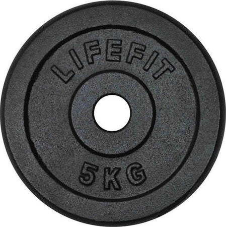 Disco-Per-Bilanciere-Manubri-Peso-In-Ghisa-Dischi-Fitness-Palestra-Gdc-Da-5-Kg
