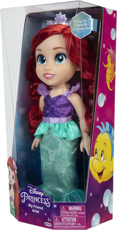 Disney Princess Bambola Principessa Ariel 38 Cm Con Bellissimi Occhi Scintillanti, Abito Scarpette E Tiara, Bambine Dai 3 Anni In Su