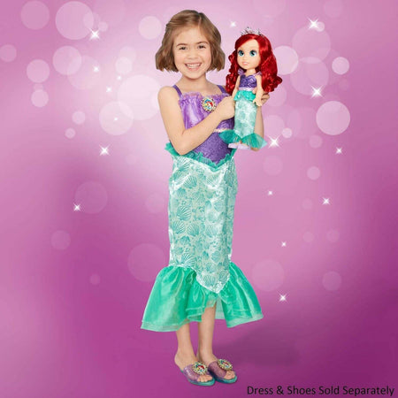 Disney Princess Bambola Principessa Ariel 38 Cm Con Bellissimi Occhi Scintillanti, Abito Scarpette E Tiara, Bambine Dai 3 Anni In Su