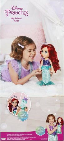 Disney Princess Bambola Principessa Ariel 38 Cm Con Bellissimi Occhi Scintillanti, Abito Scarpette E Tiara, Bambine Dai 3 Anni In Su