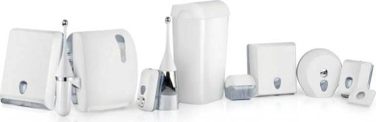 Dispenser asciugamani piegati Soft Touch - 29x10 5x30 5 cm - bianco - Mar Plast Commercio Industria e Scienza/Forniture sanitarie e igieniche/Prodotti di carta/Asciugamani di carta Eurocartuccia - Pavullo, Commerciovirtuoso.it
