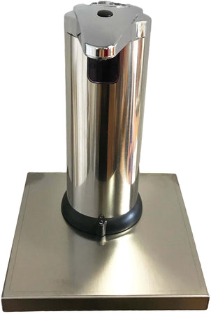 Dispenser erogatore sapone/gel con fotocellula sensore in acciaio inox con mensola