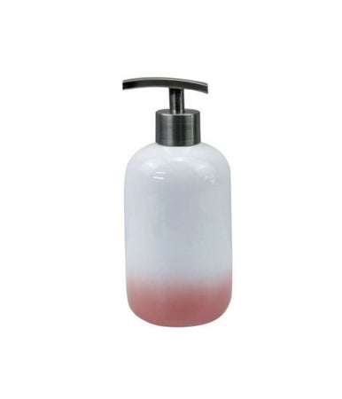 Dispenser Porta Sapone Liquido Bianco Rosa Accessori Bagno Moderno Arredo 59906