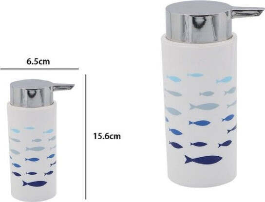 Dispenser-Porta-Sapone-Liquido-Cilindrico-Pesciolini-In-Plastica-15,6-Cm-69880