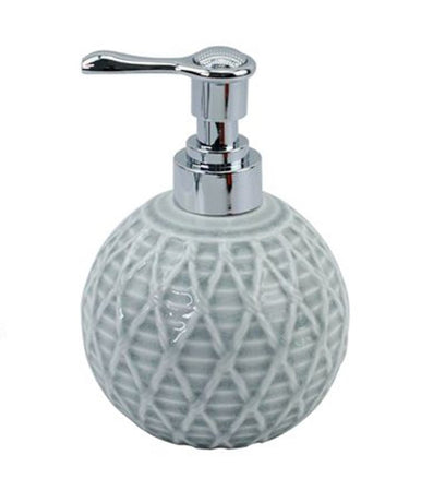 Dispenser Sapone Liquido Sfera Grigio Effetto Rete Accessori Arredo Bagno 79278