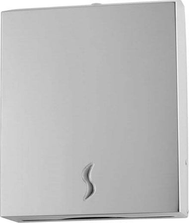 Distributore asciugamani piegati Brinox - 28x10 2x36 5 cm - acciaio inox - capacitA' 400 fogli - grigio - Medial International Commercio Industria e Scienza/Forniture sanitarie e igieniche/Prodotti di carta/Asciugamani di carta Eurocartuccia - Pavullo, Commerciovirtuoso.it