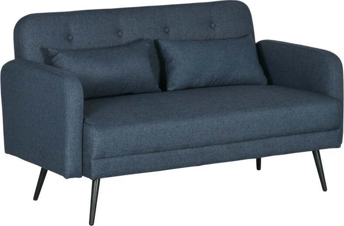Divano-2-Posti-con-Rivestimento-in-Tessuto-e-2-Cuscini,-135x74x82cm-Blu-Scuro-BN2839-758V02DBHJ2