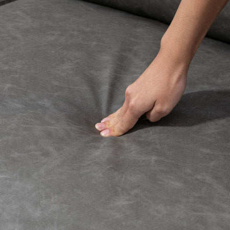 Divano-2-Posti-da-Salotto-e-Ufficio-soggiorno-studio-Salvaspazio-con-Seduta-Imbottita-e-Braccioli-Regolabili,-200x88x86-cm,-Grigio-F839-555V00GYA