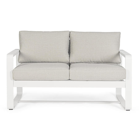 Divano "Merrigan" in alluminio verniciato a polvere da giardino e veranda