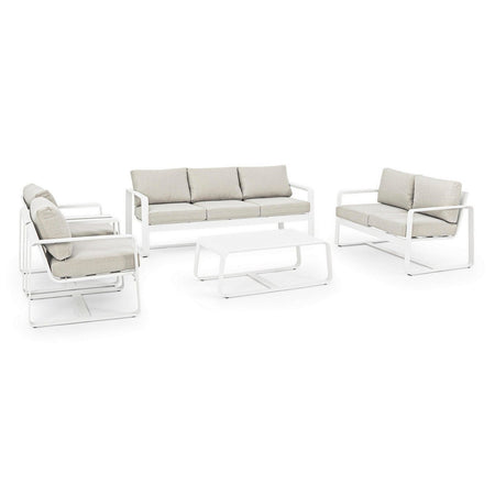 Divano "Merrigan" in alluminio verniciato a polvere da giardino e veranda