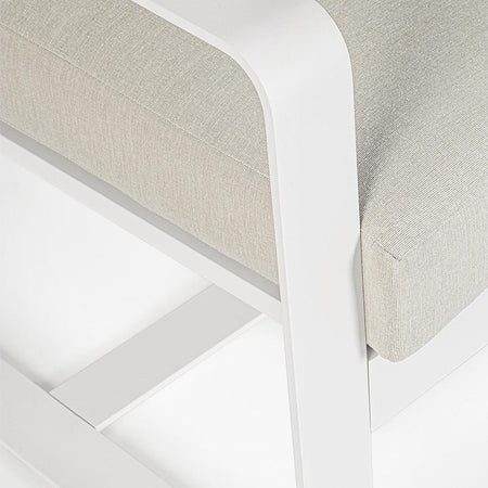 Divano "Merrigan" in alluminio verniciato a polvere da giardino e veranda