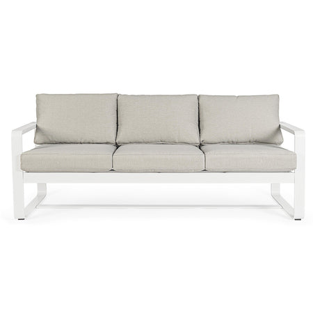 Divano "Merrigan" in alluminio verniciato a polvere da giardino e veranda