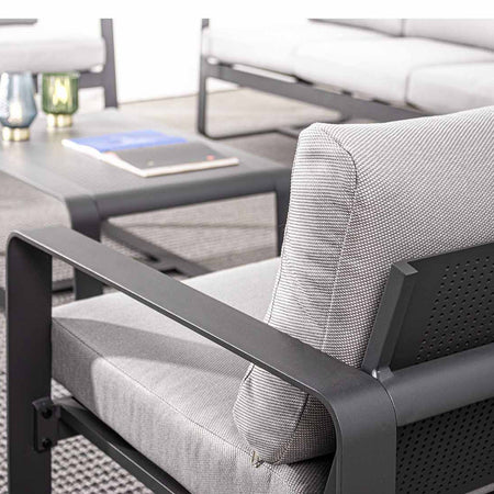 Divano "Merrigan" in alluminio verniciato a polvere da giardino e veranda