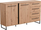DODO---credenza-con-2-ante-e-4-cassetti-colore-rovere-cm-159-x-42-x-92,5-h-Rovere-Chiaro-Milani-Home