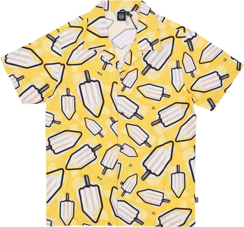 DOLLY-NOIRE-Camicia-Manica-Corta-Uomo-Mambo-Pattern-Al-Limone-Bowling-Shirt-Yellow-da-uomo