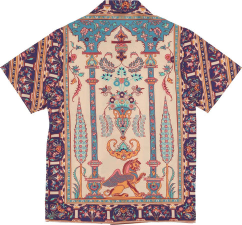 DOLLY-NOIRE-Camicia-Manica-Corta-Uomo-Persian-Rug-Bowling-Shirt-Beige/multi-da-uomo