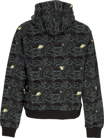 DOLLY-NOIRE-Felpa-Cappuccio-Uomo-Aot-Pattern-Hoodie-X-Attack-On-Titan-Black-da-uomo