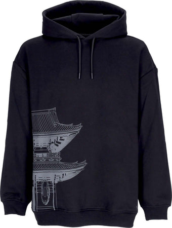 DOLLY-NOIRE-Felpa-Cappuccio-Uomo-Bench-Tokyo-Over-Hoodie-Black-da-uomo