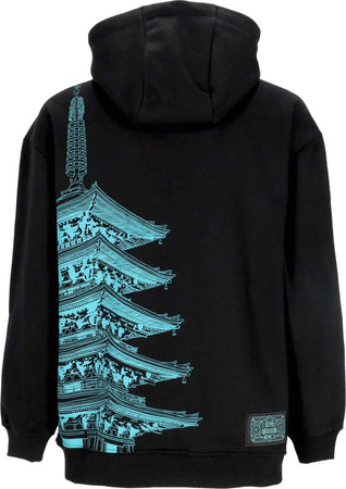 DOLLY-NOIRE-Felpa-Cappuccio-Uomo-Bench-Tokyo-Over-Hoodie-Black-da-uomo