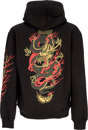 DOLLY-NOIRE-Felpa-Cappuccio-Uomo-Ryu-Dragon-Hoodie-Black-da-uomo