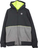 DOLLY-NOIRE-Felpa-Cappuccio-Zip-Uomo-Pittura-Black/fluo-Green/grey-da-uomo