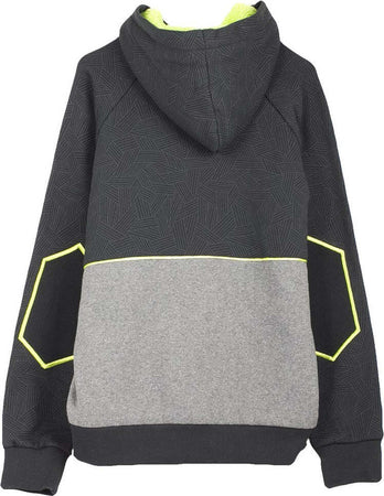 DOLLY-NOIRE-Felpa-Cappuccio-Zip-Uomo-Pittura-Black/fluo-Green/grey-da-uomo