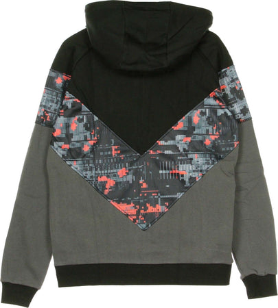 DOLLY-NOIRE-Felpa-Cappuccio-Zip-Uomo-Virtual-Zip-Hoodie-Black/glitch-Camo-da-uomo