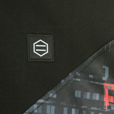 DOLLY-NOIRE-Felpa-Cappuccio-Zip-Uomo-Virtual-Zip-Hoodie-Black/glitch-Camo-da-uomo