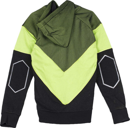 DOLLY-NOIRE-Felpa-Cappuccio-Zip-Uomo-Volo-Nero/verde-Lime-da-uomo