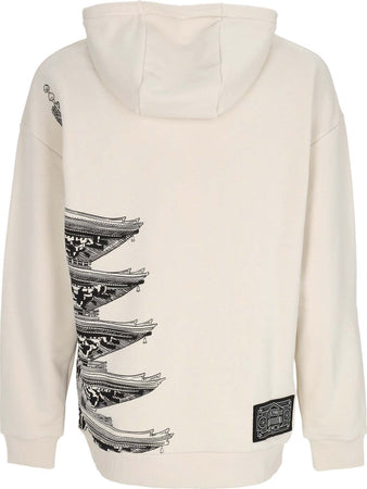 DOLLY-NOIRE-Felpa-Leggera-Cappuccio-Uomo-Bench-Tokyo-Over-Hoodie-Beige/black-da-uomo