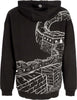 DOLLY-NOIRE-Felpa-Leggera-Cappuccio-Uomo-Chinese-Wall-Outline-Over-Hoodie-Black/white-da-uomo