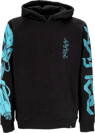 DOLLY-NOIRE-Felpa-Leggera-Cappuccio-Uomo-Ninja-Rabbit-Hoodie-Black-da-uomo