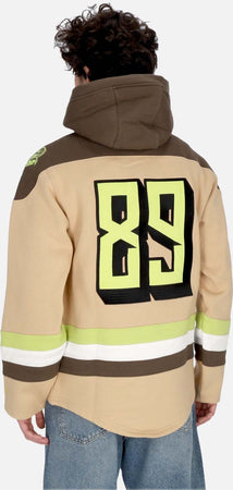 DOLLY-NOIRE-Felpa-Tipo-Hockey-Uomo-Goat-Hockey-Hoodie-Beige-da-uomo