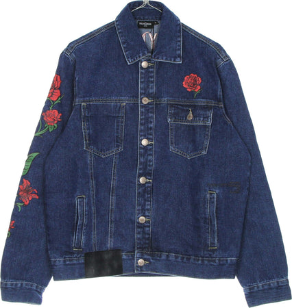 DOLLY-NOIRE-Giubbotto-Jeans-Uomo-Rossa-Primavera-Classic-Denim-Jacket-Denim-Blue-da-uomo