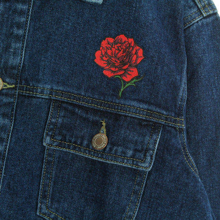 DOLLY-NOIRE-Giubbotto-Jeans-Uomo-Rossa-Primavera-Classic-Denim-Jacket-Denim-Blue-da-uomo