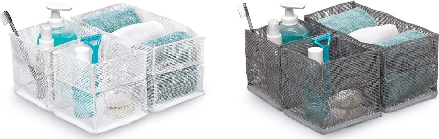 DOMOPAK---CESTI-PER-BAGNO-RETTANGOLARI-SET-3-PEZZI-COLORI-BIANCO-O-GRIGIO