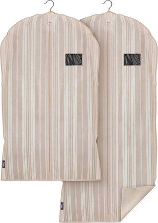 DOMOPAK---SET-2-CUSTODIE-PER-GIACCA-E-CAPPOT-A-RIGHE-60x100---60x135-cm