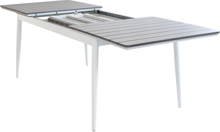 DONATO---set-tavolo-da-giardino-allungabile-in-alluminio-e-polywood-160/240x90-compreso-di-4-poltrone-in-alluminio-e-polyrattan-Grigio-Milani-Home