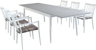 DONATO---set-tavolo-in-alluminio-e-polywood-cm-200/300x90x76-h-con-6-sedute-Bianco-Milani-Home