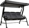 Dondolo-da-Giardino-per-3-Persone-con-Tettuccio-Regolabile-e-Cuscini,-200x120x170cm,-Nero-84A-140BK