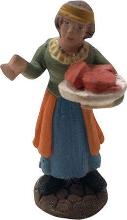 Donna con carne statuetta in terracotta artigianale per presepe napoletano da h 7 cm Casa e cucina/Decorazioni per interni/Addobbi e decorazioni per ricorrenze/Decorazioni natalizie/Presepi/Statuine e fondali per il presepe MagiediNatale.it - Altamura, Commerciovirtuoso.it