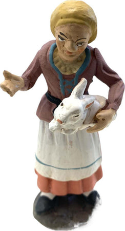 Donna con coniglio statuetta in terracotta artigianale per presepe napoletano da h 10 cm Casa e cucina/Decorazioni per interni/Addobbi e decorazioni per ricorrenze/Decorazioni natalizie/Presepi/Statuine e fondali per il presepe MagiediNatale.it - Altamura, Commerciovirtuoso.it