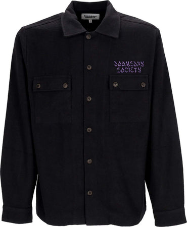 DOOMSDAY-Camicia-Manica-Lunga-Uomo-Art-Of-Seeing-Flannel-Shirt-Black-da-uomo