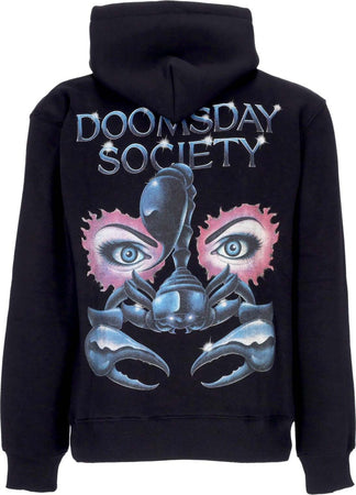 DOOMSDAY-Felpa-Cappuccio-Uomo-Mind-Control-Hoodie-Black-da-uomo